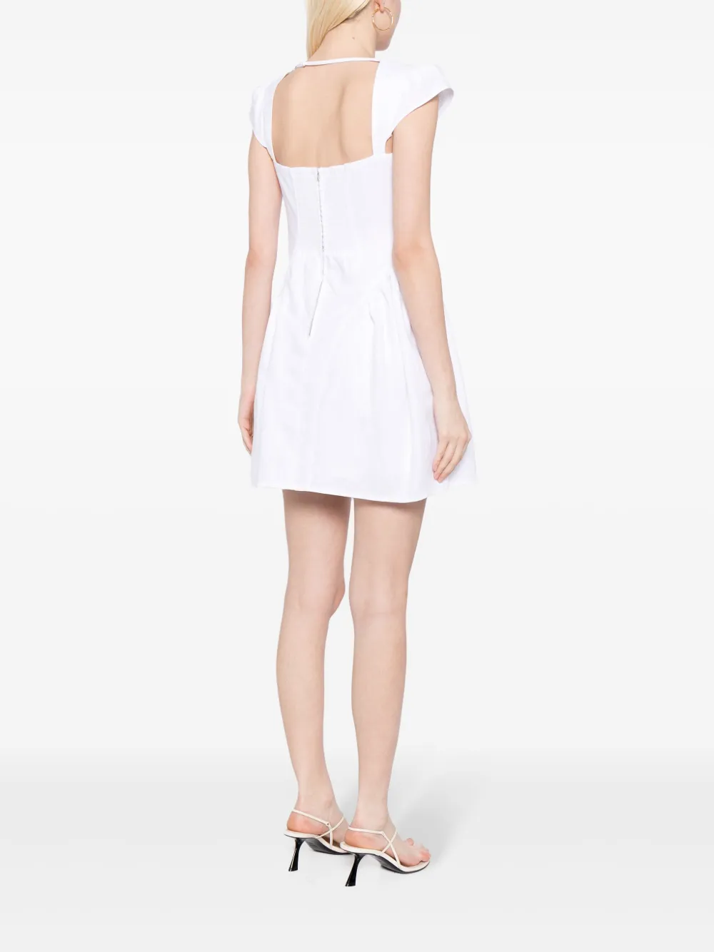 Shop Reformation Oaklyn Linen Dress In White