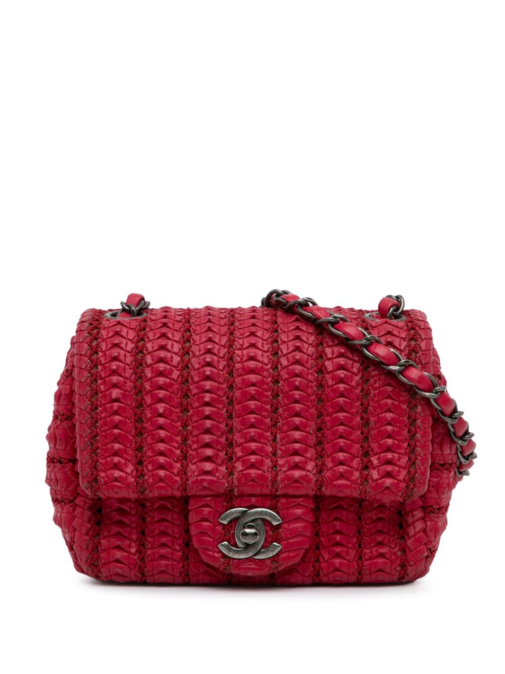 Pre-owned Chanel 2015-2016 Mini Paris-seoul Crossbody Bag In Red