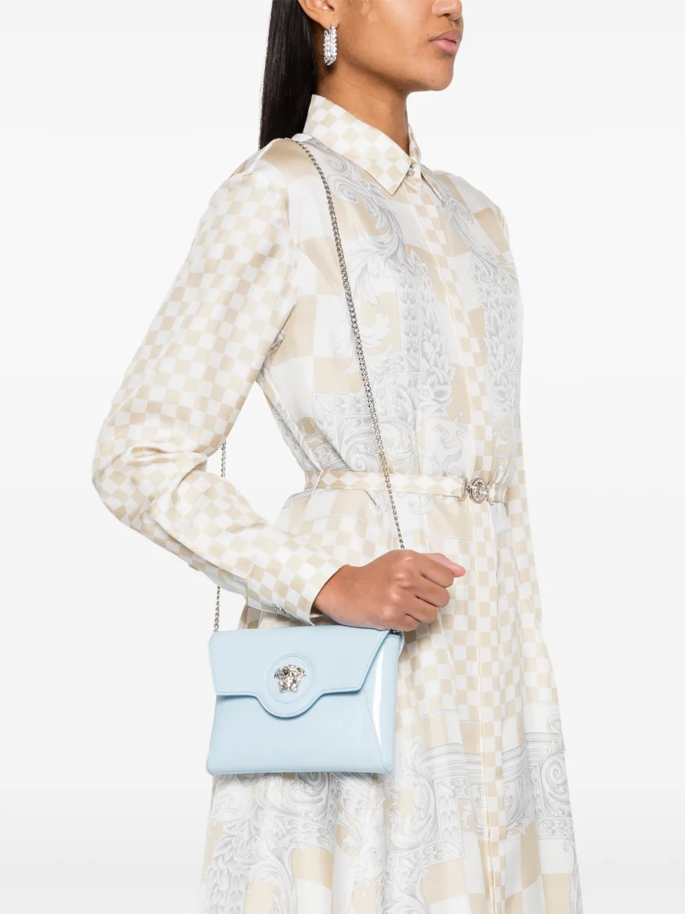 Versace Clutch met Medusa-plakkaat - Blauw