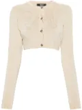 Versace Barocco lurex cropped cardigan - Neutrals