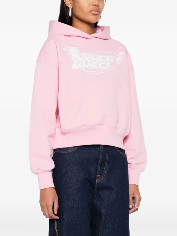 Gucci pink sweatshirt hotsell