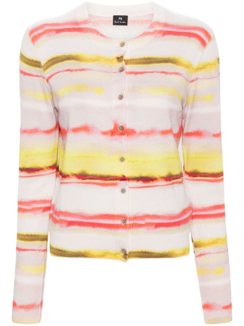PS Paul Smith abstract-print cotton cardigan