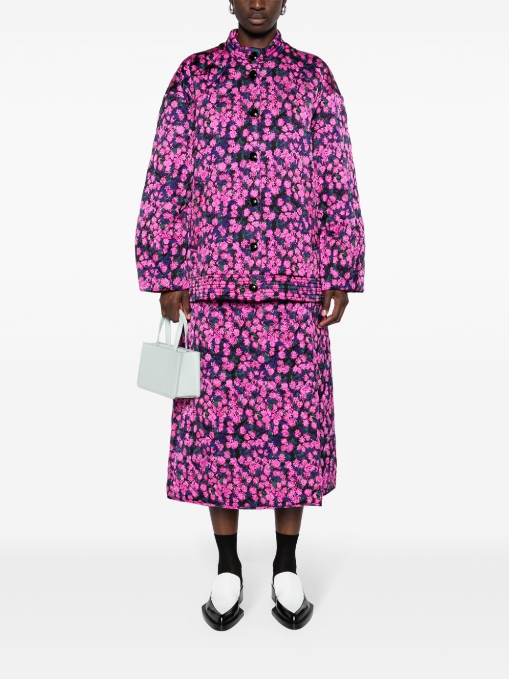 Shop Baum Und Pferdgarten Sania Floral-print Skirt In Pink