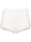 Courrèges logo-patch cotton shorts - White