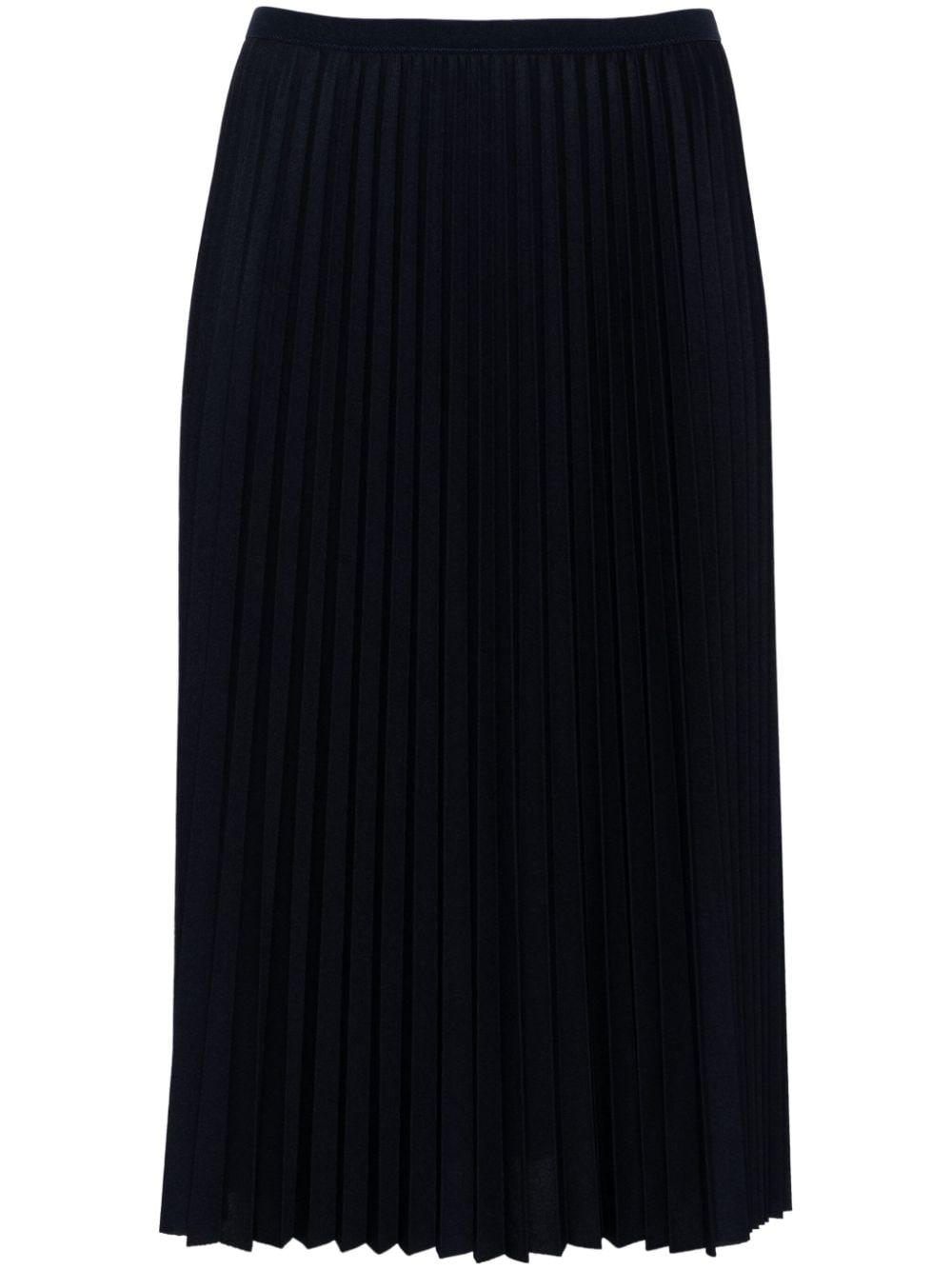 Lacoste Pleated Midi Skirt In Blue