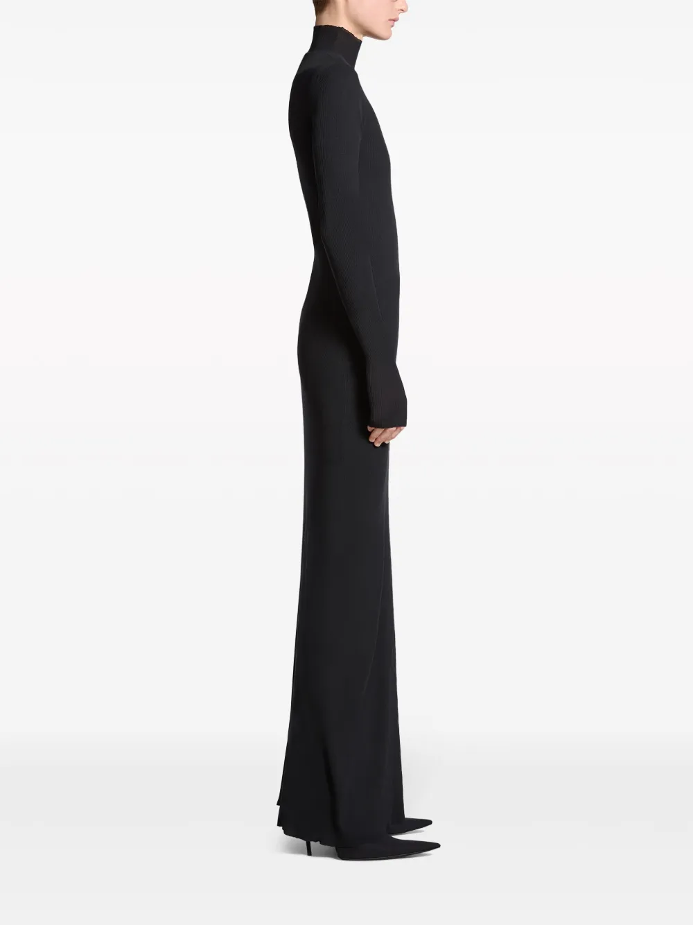 Shop Balenciaga Cover Technical-knit Maxi Dress In Black