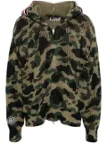 A BATHING APE® Camo Shark cotton hoodie - Green