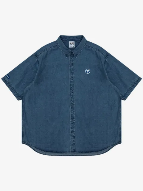AAPE BY *A BATHING APE® camisa de mezclilla con aplique del logo