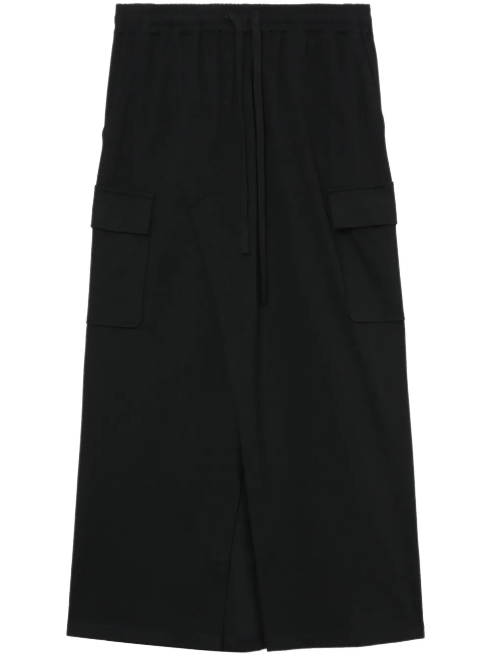 Tout A Coup Elasticated-waist Midi Skirt In Black