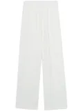 b+ab elasticated-waist wide-leg trousers - White