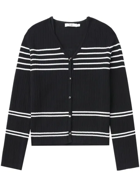 b+ab V-neck striped cardigan