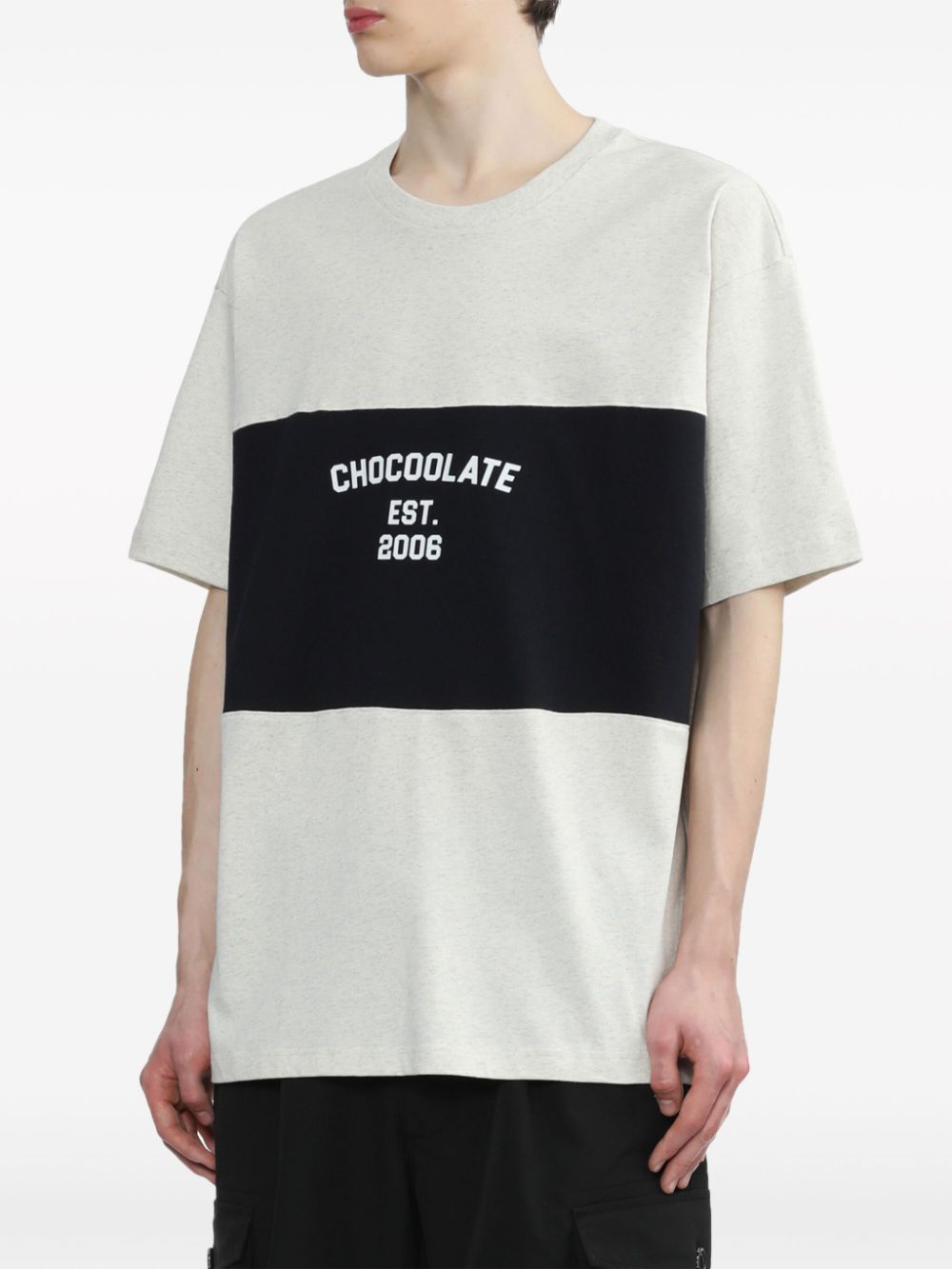 Shop Chocoolate Logo-print Cotton T-shirt In Grey