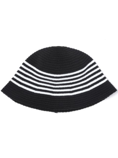 FIVE CM striped knitted bucket hat