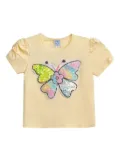 Mimi Tutu butterfly-appliqué T-shirt - Yellow