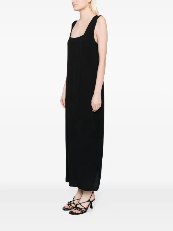 reformation black maxi dress REFORMATION RIBBED COTTON BLEND MAXI DRESS MEDIUM