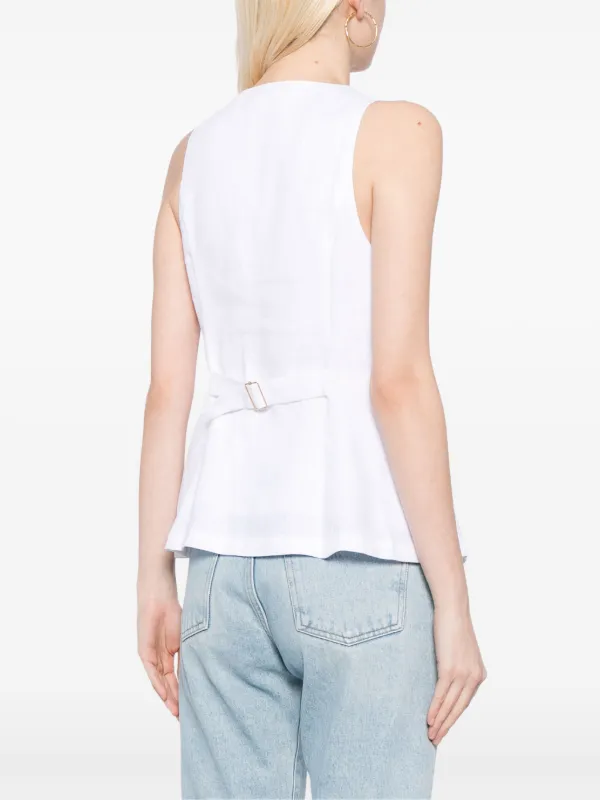 Reformation/Blanca ロンパース Reformation Women's Aspen Linen Top White - Size 2 | eBay