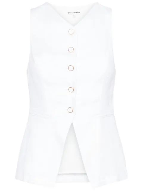 Reformation Aspen linen top