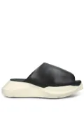 Rick Owens leather platform slides - Black