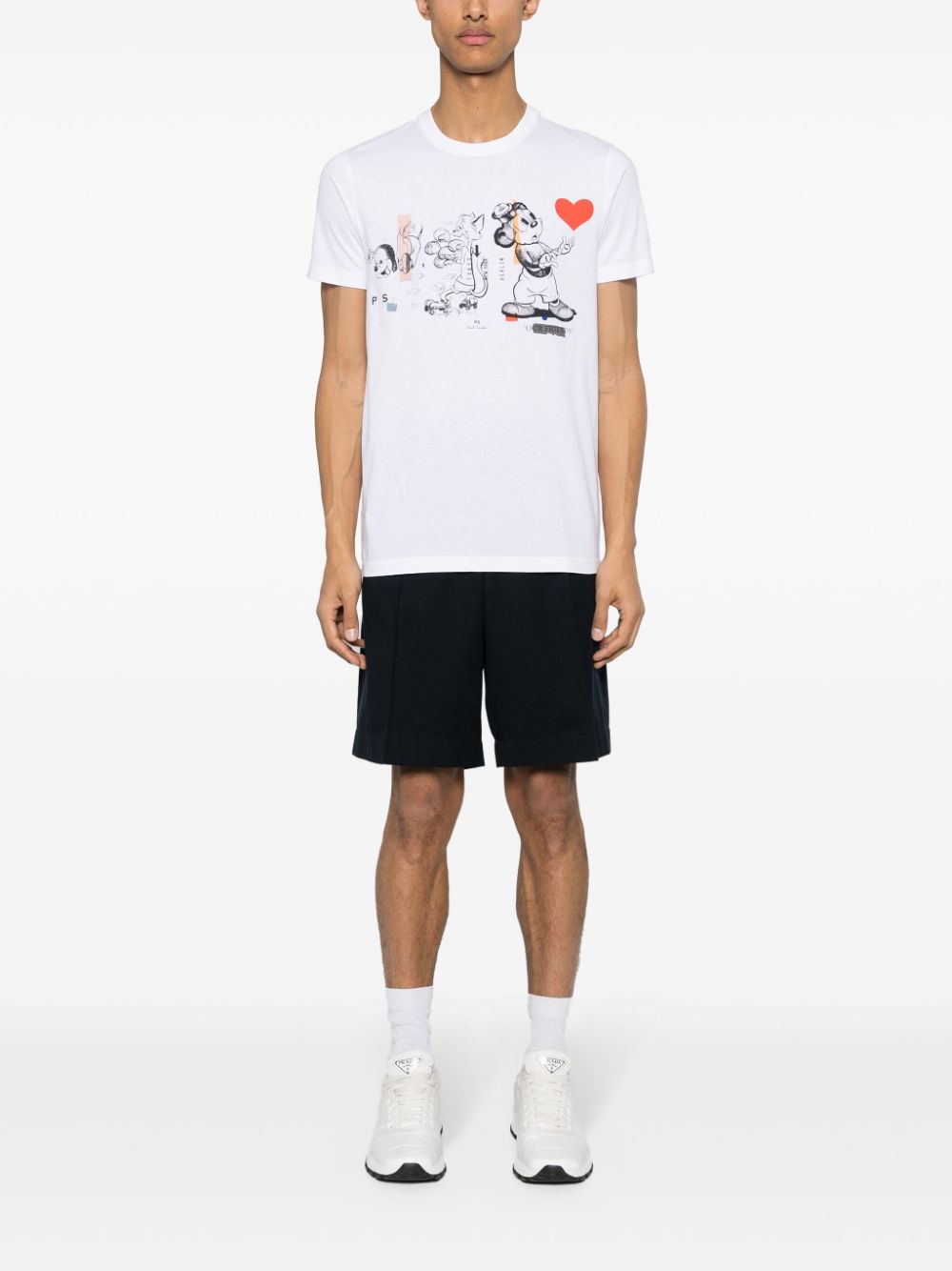 PS Paul Smith T-shirt met print Wit