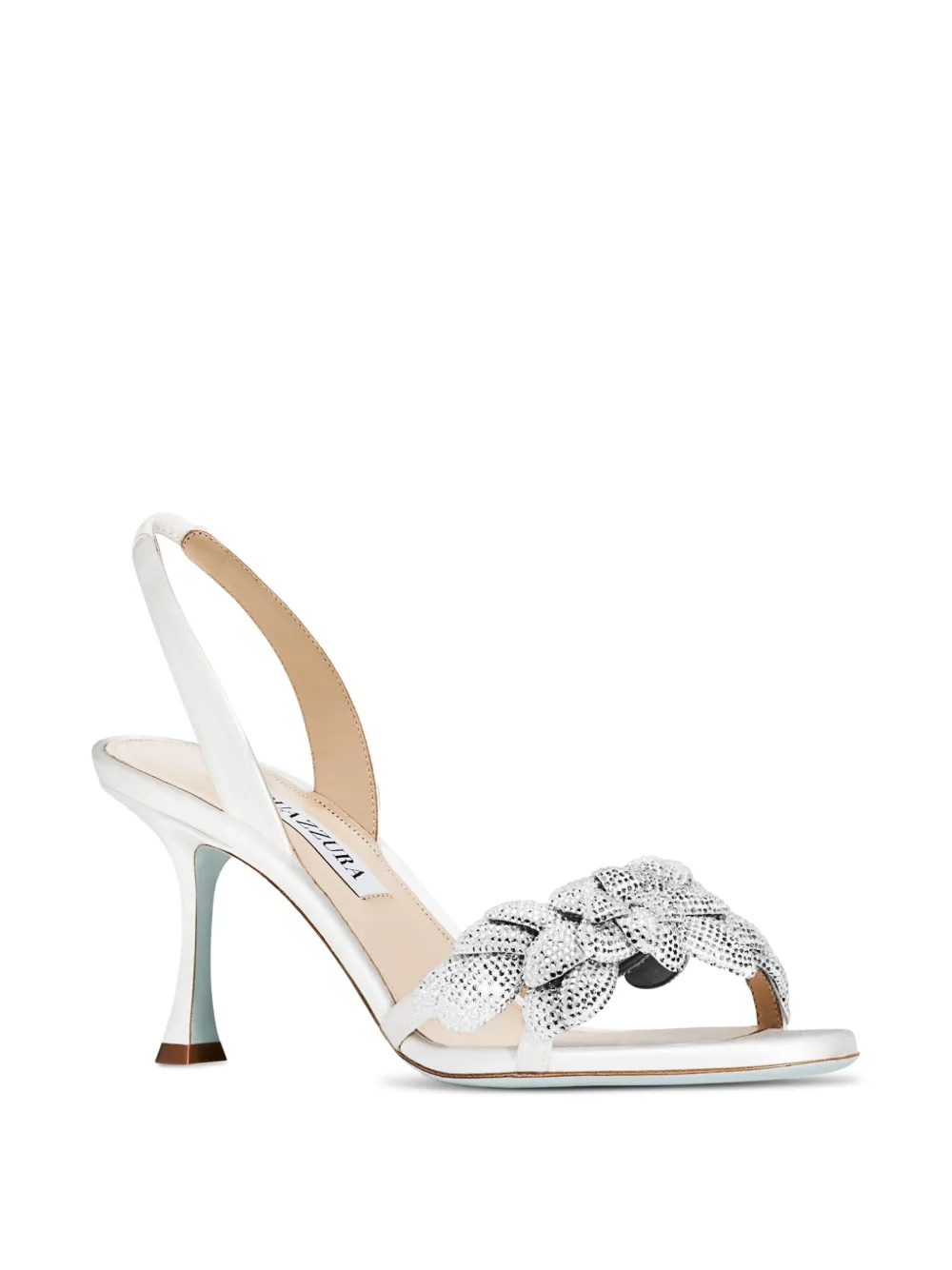 Aquazzura 75mm Galactic Flower sandals White