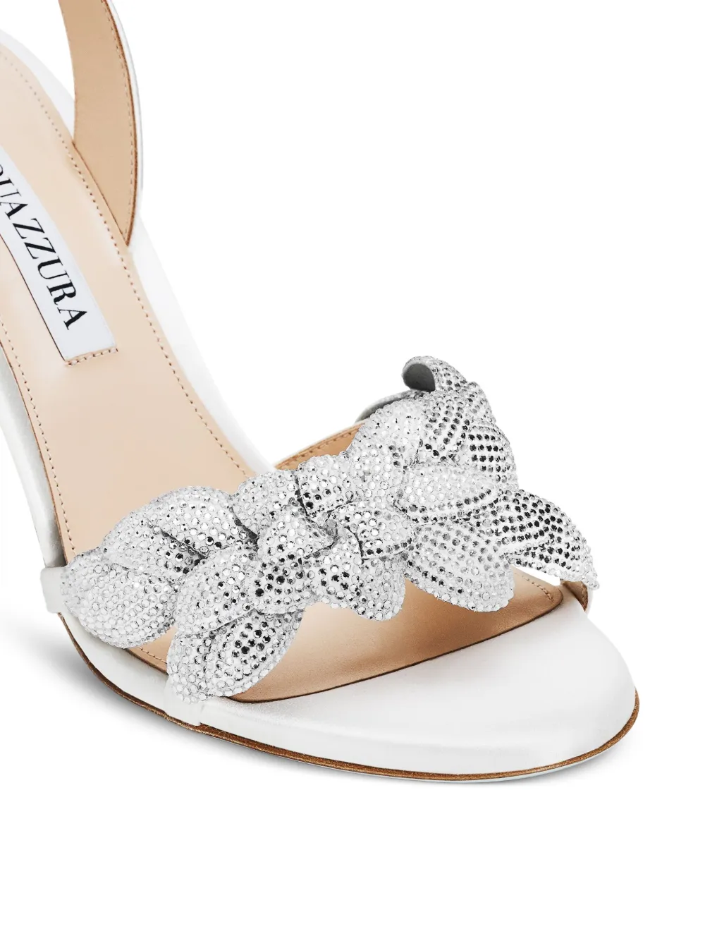 Aquazzura 75mm Galactic Flower sandals White