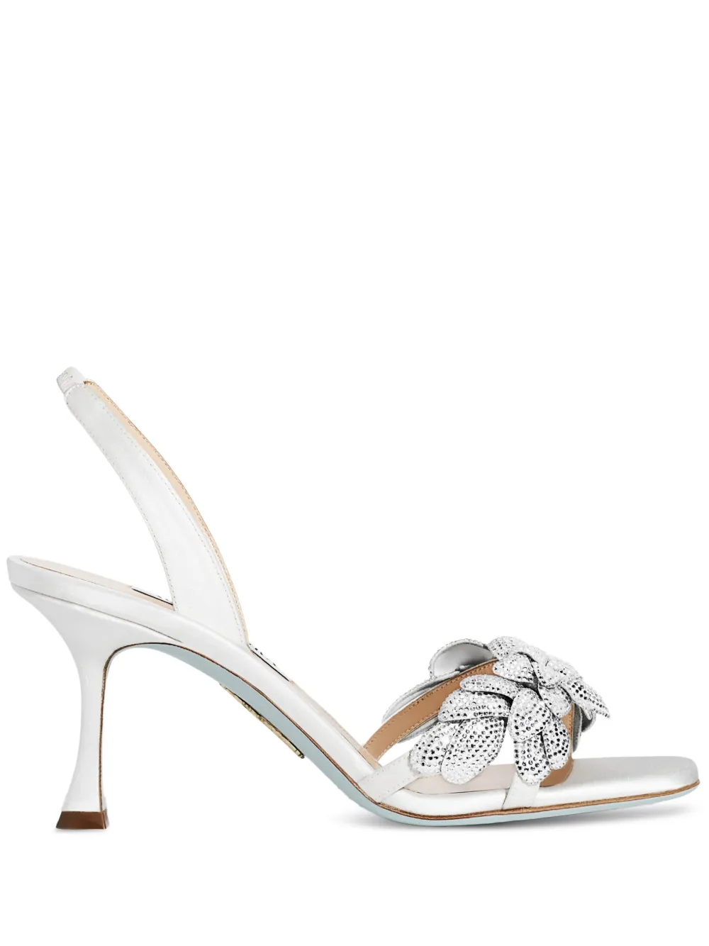 Aquazzura 75mm Galactic Flower sandals White