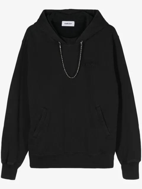 AMBUSH ballchain-detail cotton hoodie