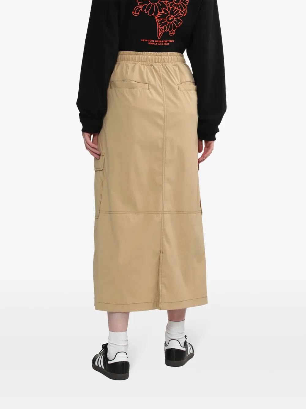 Shop Chocoolate Cargo-pocket Midi Skirt In Neutrals