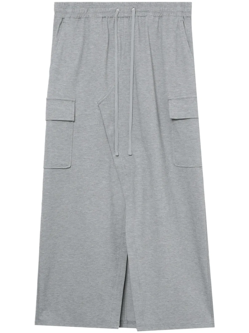 Tout A Coup Elasticated-waist Midi Skirt In Grey