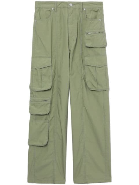izzue straight-leg cotton cargo trousers