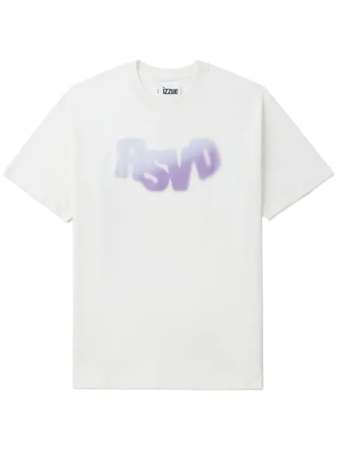 izzue t-shirt en coton à imprimé graffiti