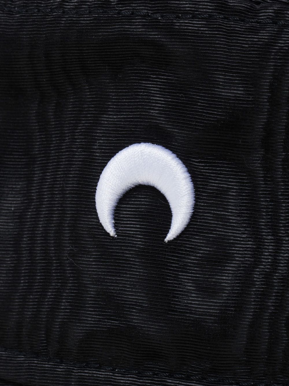 Shop Marine Serre Logo-embroidered Cotton Bucket Hat In Black