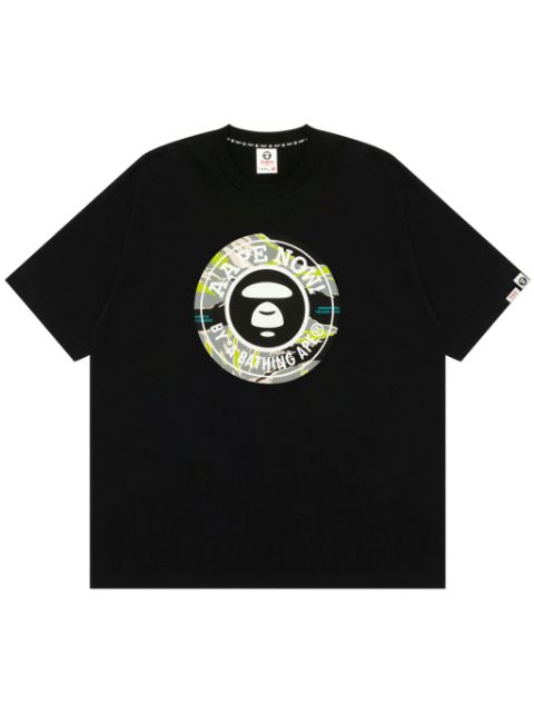 AAPE BY *A BATHING APE Moonface-print cotton T-shirt Men