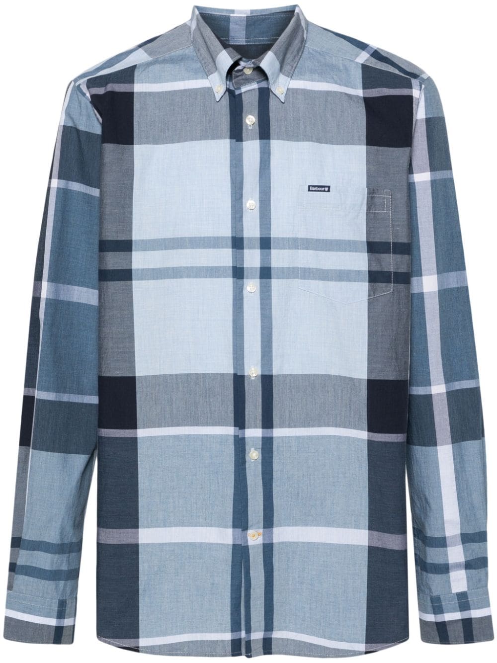 Barbour Checked Cotton Shirt In Blue