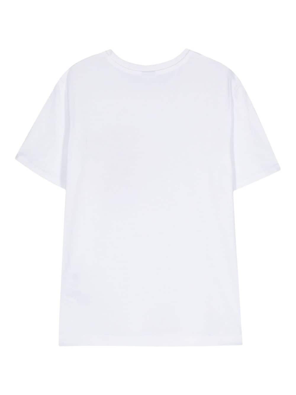 Shop Ps By Paul Smith Daisy-print Cotton T-shirt In White