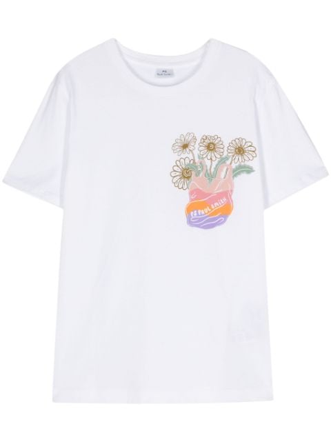 PS Paul Smith Daisy-print cotton T-shirt