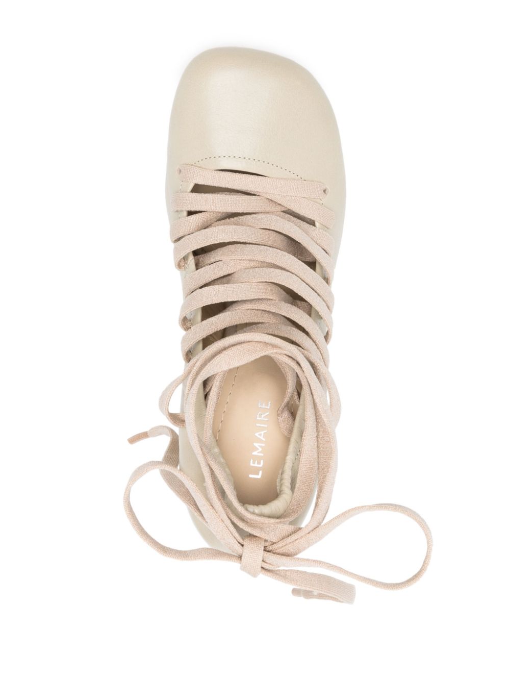 LEMAIRE 90mm lace-up pumps Neutrals