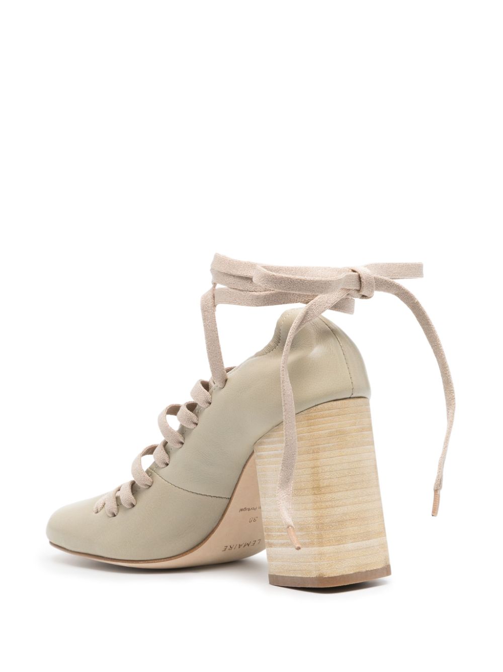 LEMAIRE 90mm lace-up pumps Neutrals