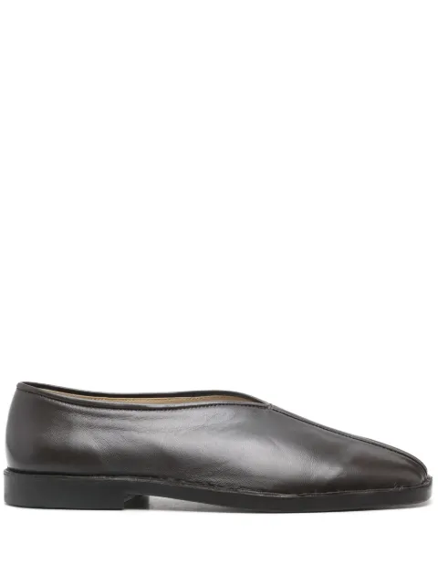 LEMAIRE Piped leather slippers