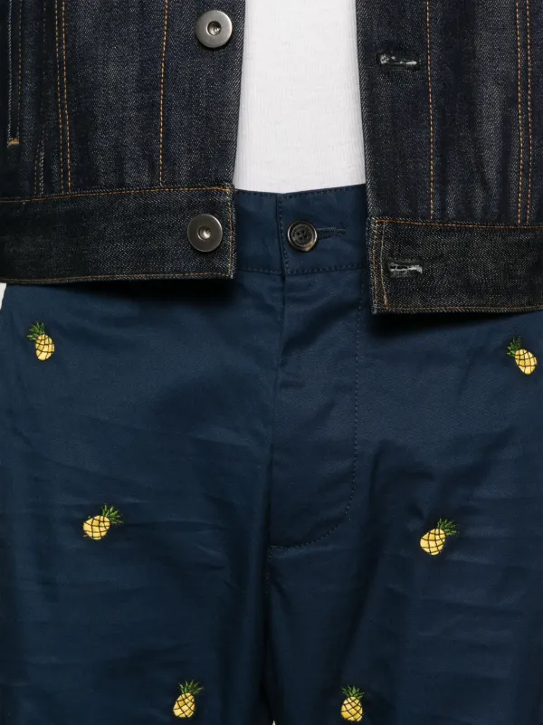 DSQUARED2 Embroidered Fruits Chino Pants | Blue | FARFETCH SG