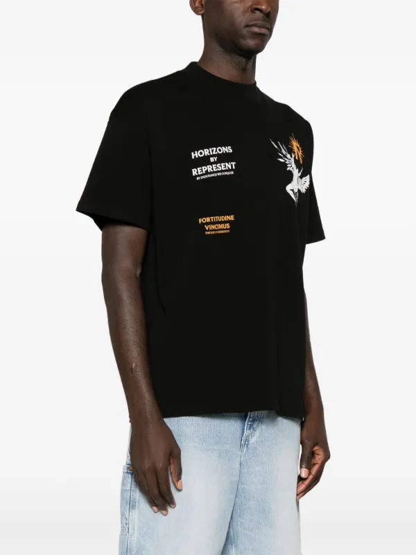 Represent Icarus Cotton T shirt Black FARFETCH HK