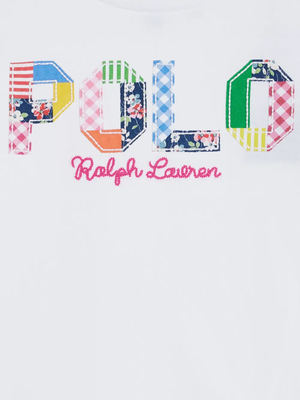 POLO RALPH LAUREN KIDS Katoenen T-shirt met gemixt logo Wit