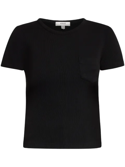 AGOLDE ribbed organic cotton-blend T-shirt