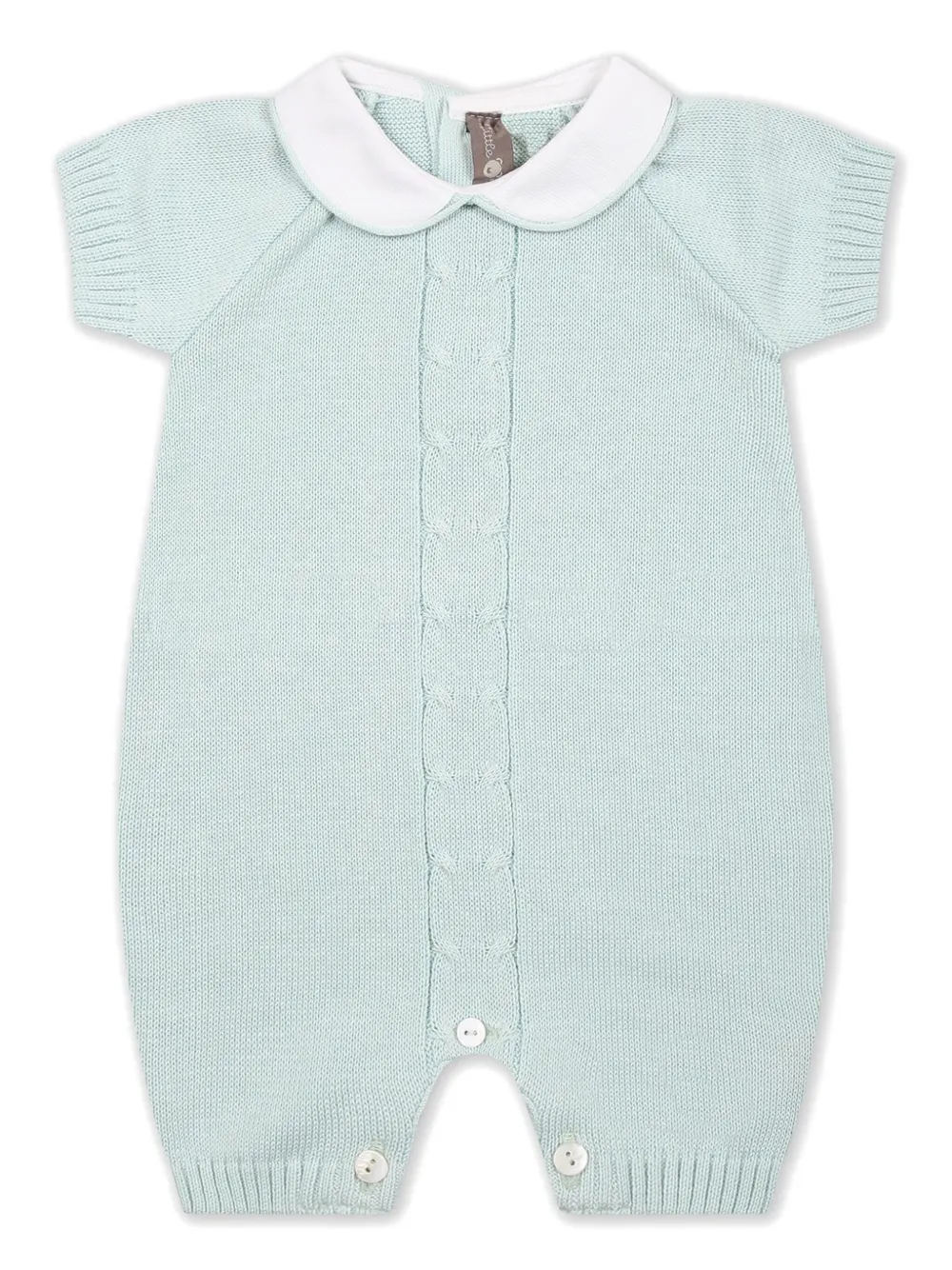 Little Bear cable-knit cotton shorties - Verde