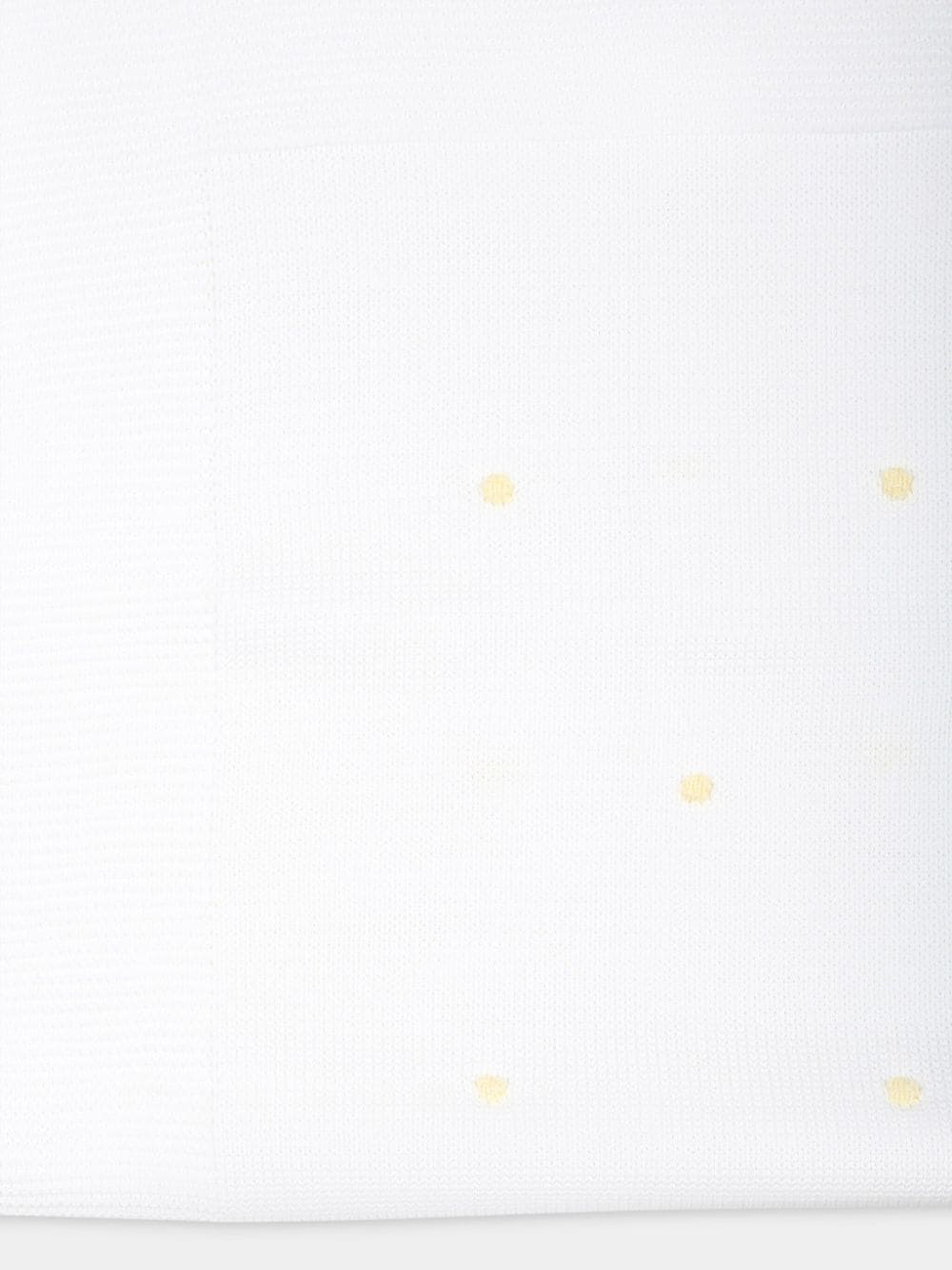 Shop Little Bear Polka Dot Cotton Blanket In White