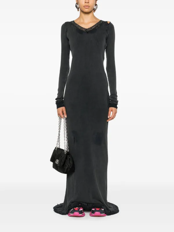 ワンピース BALENCIAGA Woman Dress Black 831034TSVC7 1041 Women's Minimal Midi Dress in Black | Balenciaga US