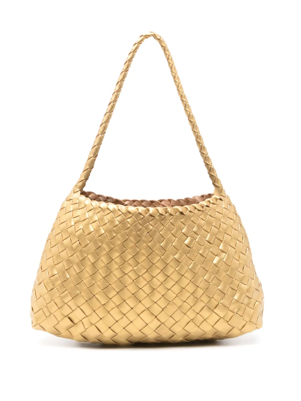 Dragon Diffusion Rosanna Leather Shoulder Bag In Gold