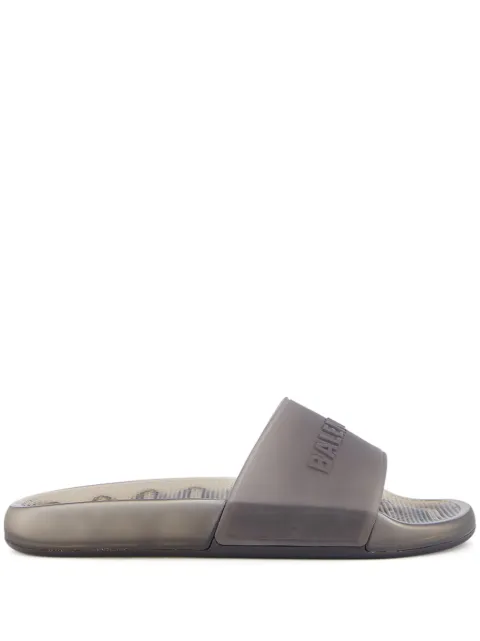 Balenciaga logo-embossed transparent slides