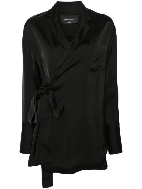 Fabiana Filippi open-front satin blazer