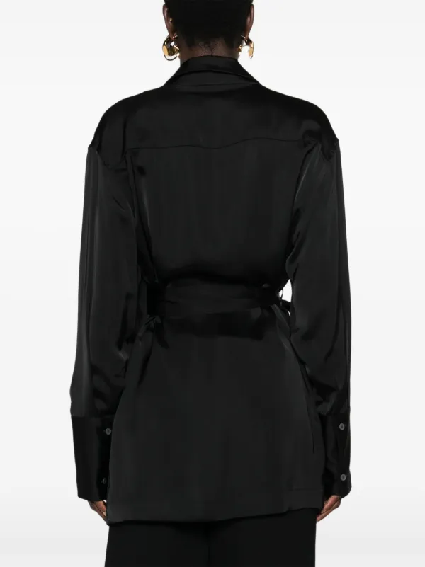 Fabiana Filippi open-front Satin Blazer | Black | FARFETCH ID Fabiana Filippi open-front Satin Blazer | Black | FARFETCH ID